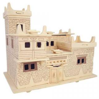 Woodcraft Drevené 3D puzzle Tibetský dom