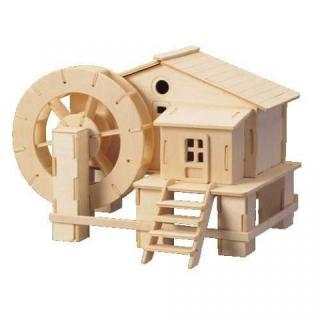Woodcraft Drevené 3D puzzle vodný mlyn