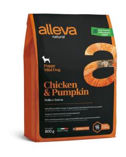 Alleva NATURAL dog puppy mini chicken  pumpkin 0,8 kg