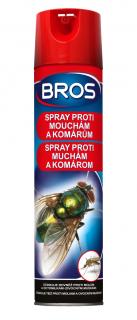 BROS Sprej proti muchám a komárom 400ml