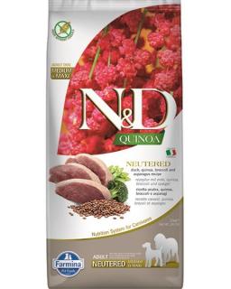 Farmina ND dog QUINOA (GF) adult medium  maxi, neutered, duck, broccoli  asparagus 12 kg
