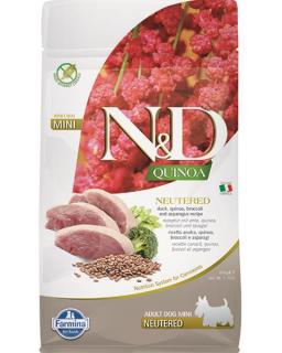 Farmina ND dog QUINOA (GF) adult mini, neutered, duck, broccoli  asparagus 0,8 kg