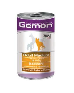 GEMON konzerva adult medium pre psy jahňa a ryža 1250 g