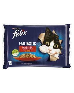 Nestlé FELIX Fantastic cat Multipack králikjahňa želé kapsička 4x85 g