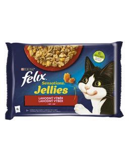 Nestlé FELIX Sensations cat Multipack hovädzie  kura v želé kapsička 4x85 g