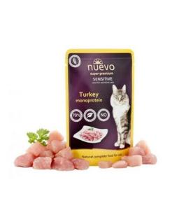 NUEVO cat Adult Sensitive Mono Turkey bal. 16 x 85 g kapsičky