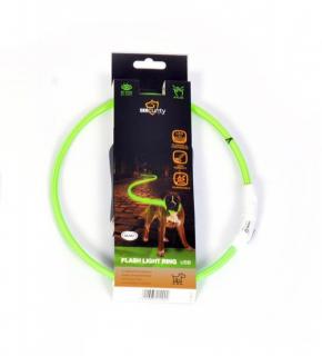 Obojok DUVO+ LED Svietiaci dog zelený nylonový 65 cm