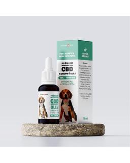 Olej konopný CBD 10% 10 ml (270 kvapiek) pre stredné psy od 12 kg do 22 kg