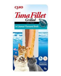 Pamlsok Inaba Churu Grilled cat Tuniak vo vývare z kalamára 12 ks 180 g