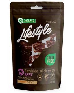 Pamlsok Natures P Lifestyle dog rawhide foaming sticks with beef 12x75 g