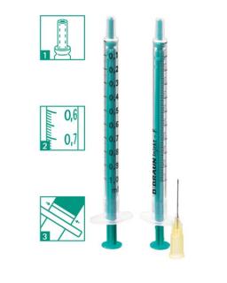 Striekačka Injekt F TUBERCULIN s ihlou 1 ml, 1 ks