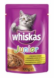 Whiskas Junior kapsička 100g (Šťavnaté krmivo pre mačiatká. )