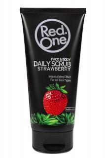 Red One Daily Srub For Face and Body Strawberry, peeling na tvár jahoda 170ml