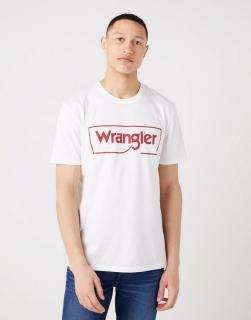 Pánske tričko WRANGLER W70JD3989 FRAME LOGO TEE WHITE  Tričko zadarmo pri nákupe nad 120Euro! Veľkosť: L