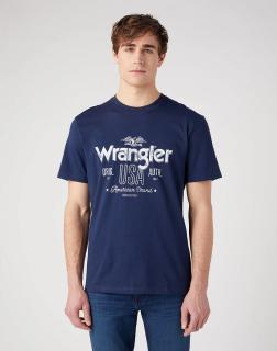 Pánske tričko WRANGLER W70PEE114 Americana Tee in Navy Veľkosť: XL
