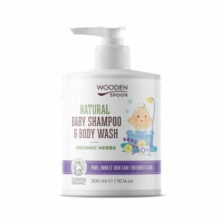 Detský sprchový gél a šampón na vlasy 2v1 s bylinkami WoodenSpoon 300 ml