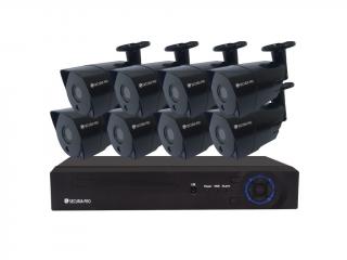Securia Pro AHD kamerový set 8MPx AHD8CHV8-B Nahrávanie: 1TB disk