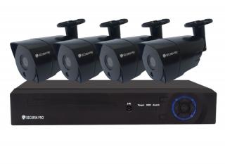 Securia Pro AHD kamerový systém 2MPx AHD4CHV2-B Nahrávanie: 1TB disk