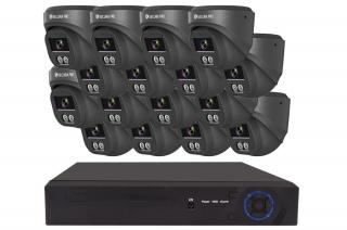 Securia Pro IP kamerový systém NVR16CHV5S-B DOME smart, čierny Nahrávanie: 1TB disk