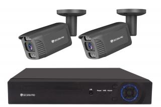 Securia Pro IP kamerový systém NVR2CHV4S-B smart, čierny Nahrávanie: 1TB disk