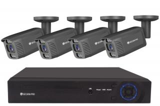 Securia Pro IP kamerový systém NVR4CHV4S-B smart, čierny Nahrávanie: 1TB disk