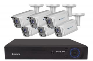 Securia Pro IP kamerový systém  NVR6CHV4S-W smart, biely Nahrávanie: 1TB disk