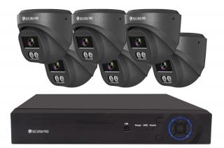 Securia Pro IP kamerový systém NVR6CHV5S-B DOME smart, čierny Nahrávanie: 1TB disk