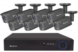 Securia Pro IP kamerový systém NVR8CHV5S-B smart, čierny Nahrávanie: bez disku