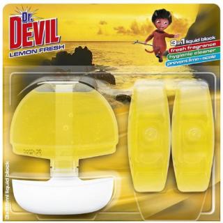 WC tekutý blok Dr.Devil Lemon fresh 3x55ml