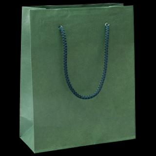 Darčeková taška papierová prestige-tmavo zelená  so šnúrkou, 170x70x250 mm (GP0003)