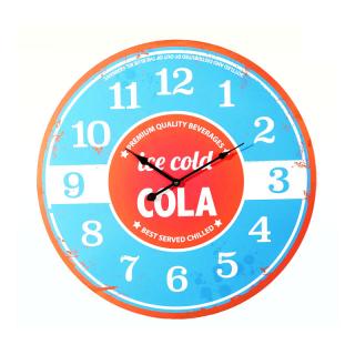 Hodiny XXL retro nástenné "Ice Cold Cola",  ∅58 cm (79-3227)