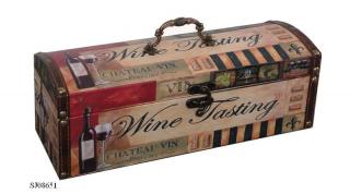 Kufrík na víno s motívom ''Wine Tasting'' na 1 fľašu (SJ08651)