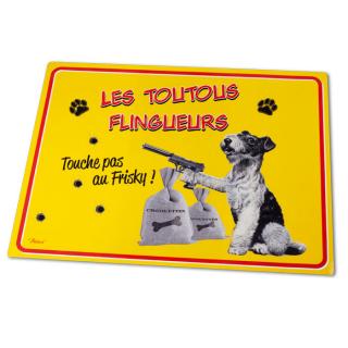 Podložka pod misku pre psy "Les Toutous flingueurs" 51x38 cm, pvc (NT0195)