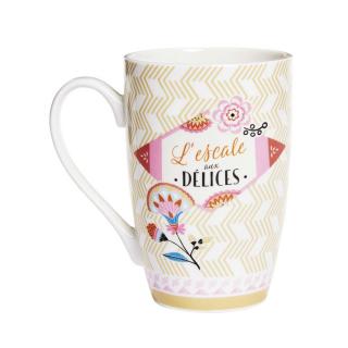 Šálka káva čaj XL  L'Escale aux Délices  D 8,5 x H.13 cm - 450ml, porcelán