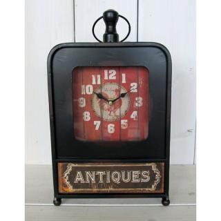 Stolové vintage hodiny kovové "Antiques" 20x34 CM  (ID00020018 )
