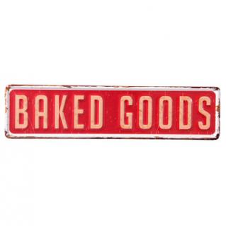 Vintage dekoračná tabuľka "BAKED GOODS", 40 x 10 cm (6Y2796 CF)