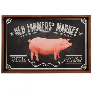 Vintage dekoračná tabuľka "OLD FARMERS MARKET", 56 x 2 * 37 cm20 x 30 cm (6H1310 CF)