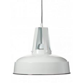 Vintage - industriálne kovové svietidlo - lampa  FLUX White, 34x30cm (A00054)