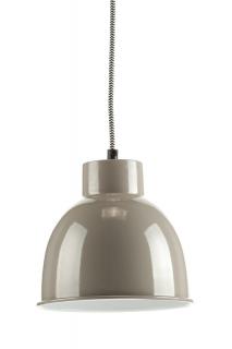 Vintage - retro kovové svietidlo - lampa  NUNO Gray, 19x17cm (A00230)