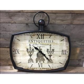 Vintage XXL kovové nástenné hodiny "Antiquities" 69x70 cm  (ID00024533 )