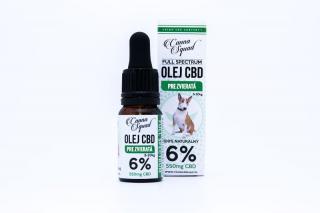 CBD olej pre zvieratá 6% Full Spektrum