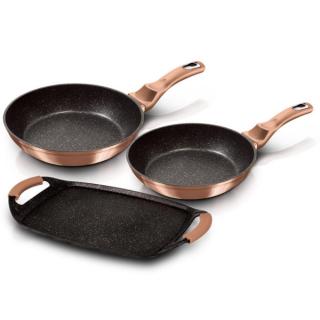 Panvica/grill platňa Berlingerhaus set, 5 ks, Rose Gold Collection BH/1669