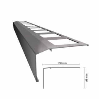 Balkónový profil priamy K301, 2 m, RAL 7024