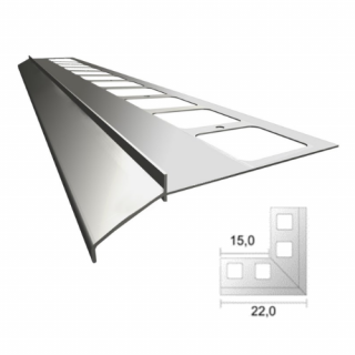 Balkónový profil roh vonkajší 90° K100, RAL 7024