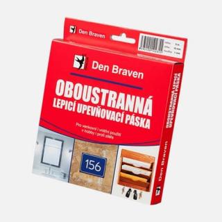 Den Braven Obojstranne lepiaca upevňovacia páska v krabičke 15 mm x 1 mm x 10 m