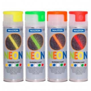 MASTON Neon marking paint označovač na zem a betón 500 ml, Červený