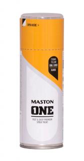 Maston ONE Akrylová farba v spreji Lesklá RAL 1003 Signálne žltá 400 ml (Spraypaint ONE - Gloss Signal Yellow RAL1003 400m)