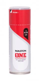 Maston ONE Akrylová farba v spreji Lesklá RAL 3020 Červená 400 ml (Spraypaint ONE - Gloss Red RAL3020 400ml)