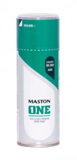 Maston ONE Akrylová farba v spreji Lesklá RAL 5018 Tyrkysová 400 ml (Spraypaint ONE - Gloss Turquoise RAL5018 400ml)