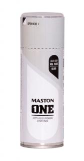 Maston ONE Akrylová farba v spreji Lesklá RAL 7035 Svetlosivá 400 ml (Spraypaint ONE - Gloss Light Grey RAL7035 400ml)